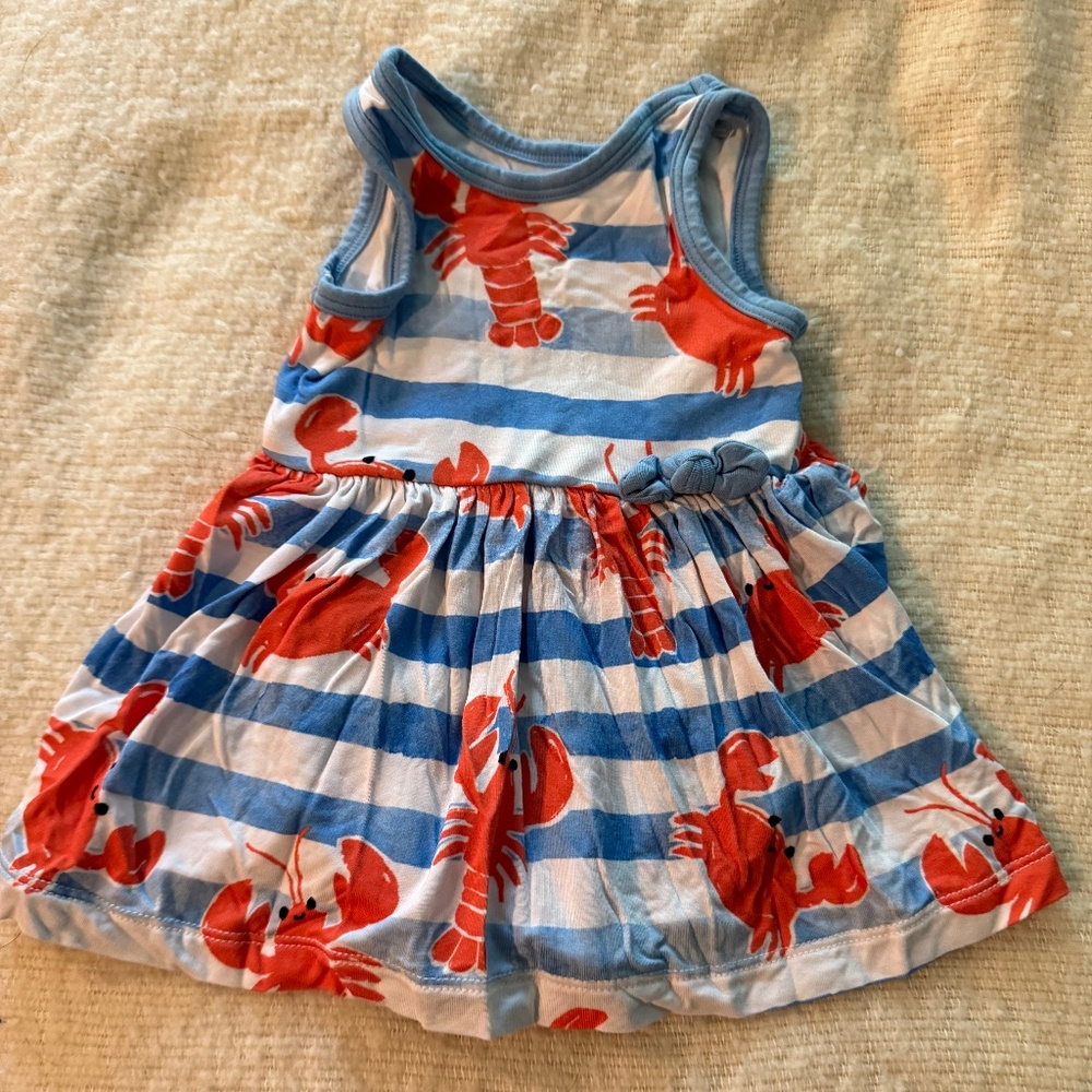 Little sleepies dress crustacean crew